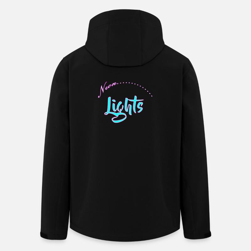 Neon Lights Schriftzug - Recycelte Männer Softshell-Jacke von Stanley/Stella - Schwarz