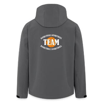 Basketball Team - Men’s Recycled Softshell Jacket by Stanley/Stella - black - Back - AI Model Male 185 light (185cm)