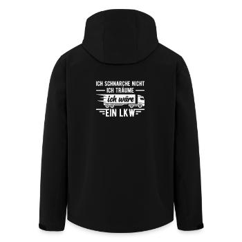 Fernfahrer LKW Fahrer Lastwagenfahrer Trucker - Recycelte Männer Softshell-Jacke von Stanley/Stella - Schwarz - Hinten - AI Model Male 185 light (185cm)