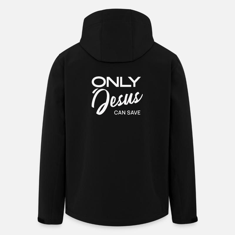 Only Jesus can save - Men’s Recycled Softshell Jacket by Stanley/Stella - black