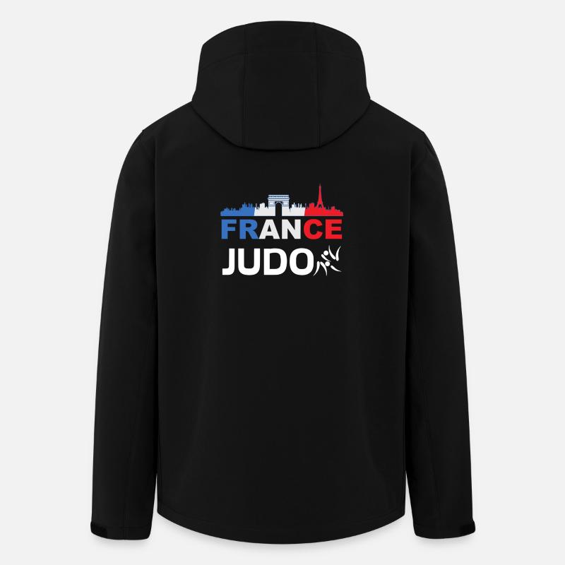 Frankreich Stadtjudo - Recycelte Männer Softshell-Jacke von Stanley/Stella - Schwarz