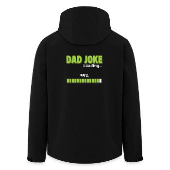 Papa-Witz lädt 99 % – lustiges Geschenk für Papa - Recycelte Männer Softshell-Jacke von Stanley/Stella - Schwarz - Hinten - AI Model Male 185 light (185cm)