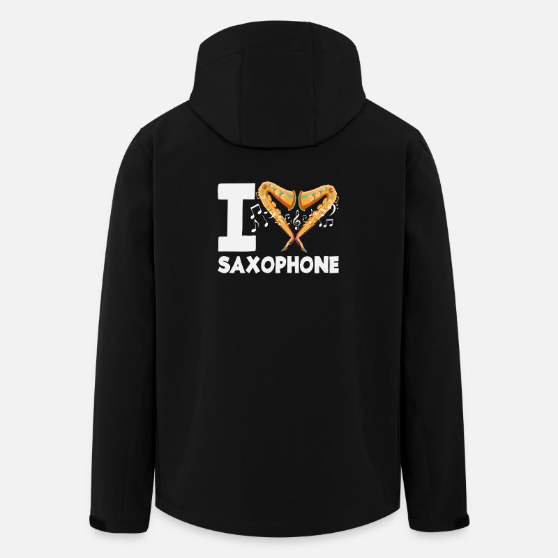 Ich Liebe Saxophon Saxophonist - Recycelte Männer Softshell-Jacke von Stanley/Stella - Schwarz
