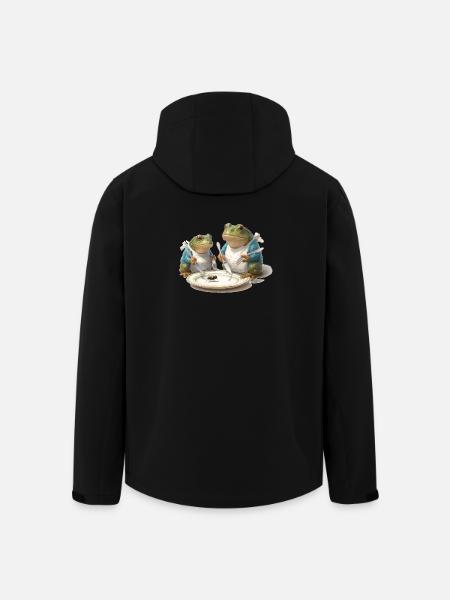 Frosch-Dinner: Fliege am Teller - Recycelte Männer Softshell-Jacke von Stanley/Stella - Schwarz