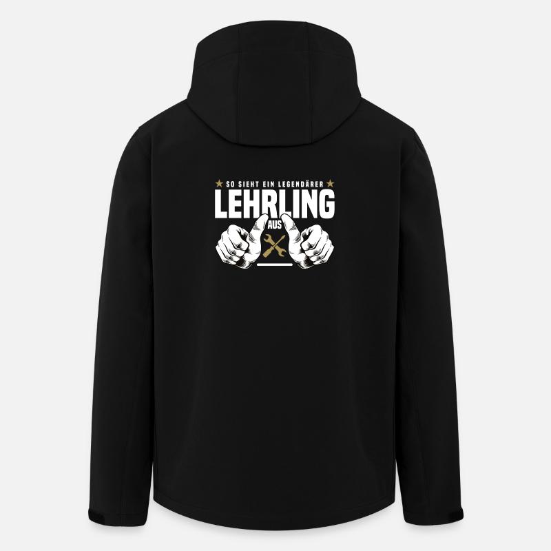 Lehrling - Recycelte Männer Softshell-Jacke von Stanley/Stella - Schwarz