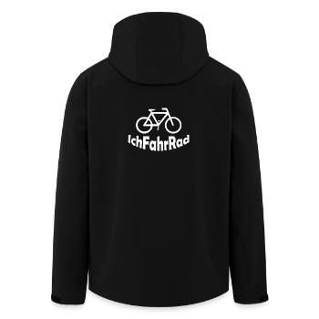 ICH FAHR RAD - Recycelte Männer Softshell-Jacke von Stanley/Stella - Schwarz - Hinten - AI Model Male 185 light (185cm)