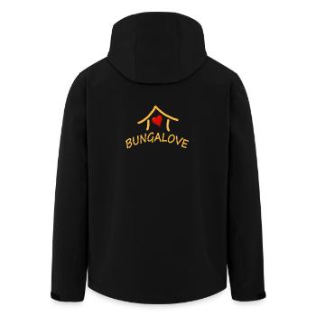 BUNGALOVE - Recycelte Männer Softshell-Jacke von Stanley/Stella - Schwarz - Hinten - AI Model Male 185 light (185cm)