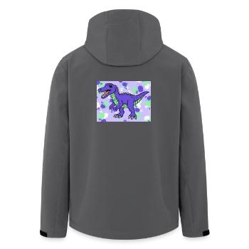 Baryonyx Dino - Recycelte Männer Softshell-Jacke von Stanley/Stella - Anthrazit - Hinten - AI Model Male 185 light (185cm)