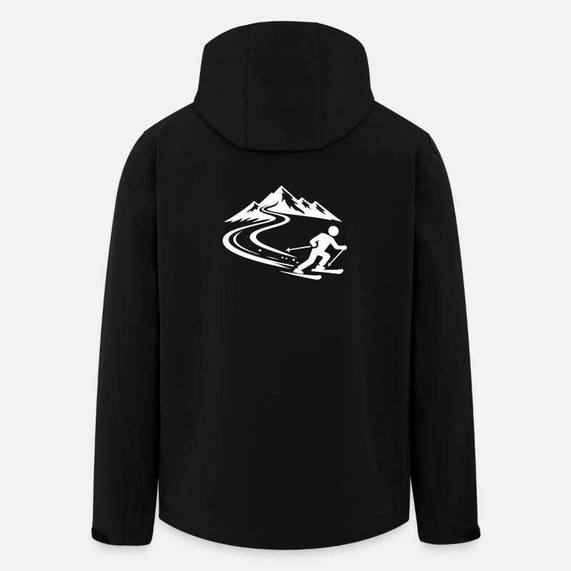 Ski Mountains Slope - Men’s Recycled Softshell Jacket by Stanley/Stella - black