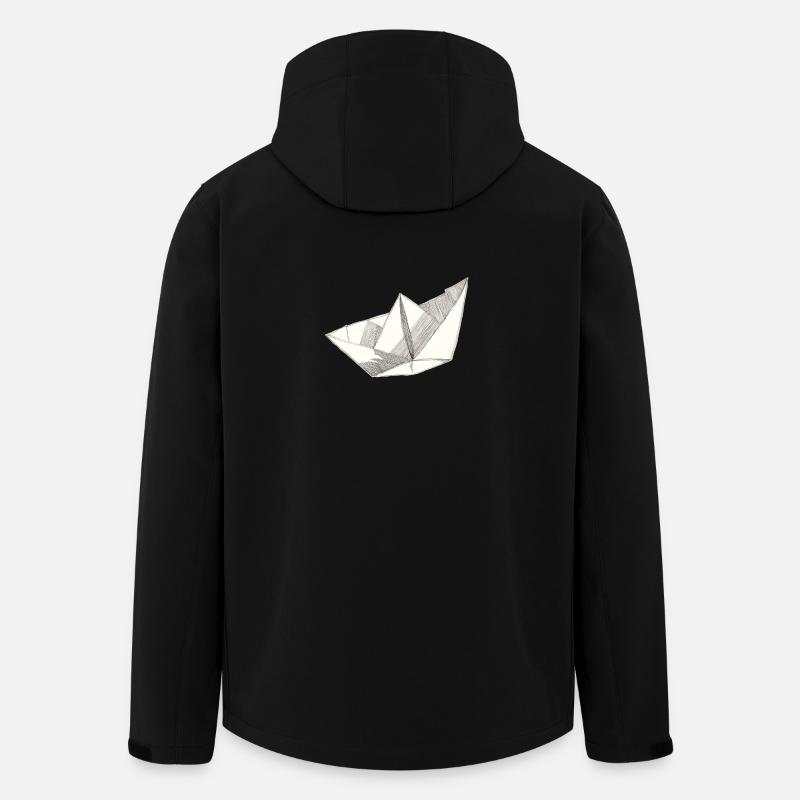 Paper Ship - Men’s Recycled Softshell Jacket by Stanley/Stella - black