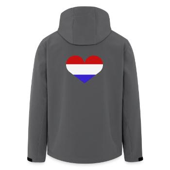 Drapeau du cœur des Pays-Bas - Veste softshell homme en polyester recyclé Stanley/Stella - noir - Dos - AI Model Male 185 light (185cm)
