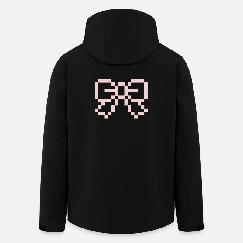 Pink Pixel Bow - Men’s Recycled Softshell Jacket by Stanley/Stella - black