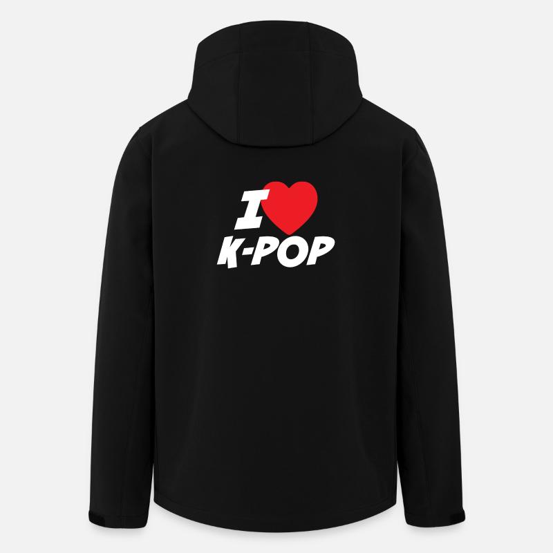Ich liebe K-Pop - Recycelte Männer Softshell-Jacke von Stanley/Stella - Schwarz