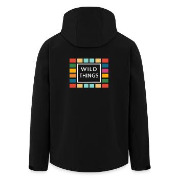 Wild Things Bunte Rahmen - Recycelte Männer Softshell-Jacke von Stanley/Stella - Schwarz - Hinten - AI Model Male 185 light (185cm)