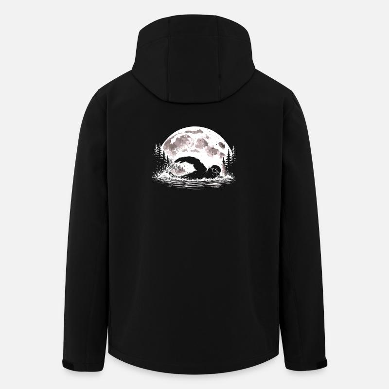Bigfoot Schwimmer - Recycelte Männer Softshell-Jacke von Stanley/Stella - Schwarz