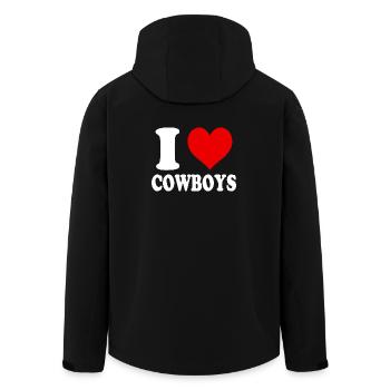 I Love Funny Funny Cowboys Witty - Men’s Recycled Softshell Jacket by Stanley/Stella - black - Back - AI Model Male 185 light (185cm)