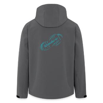 Leave Your Footprint Wanderer Travel Design - Recycelte Männer Softshell-Jacke von Stanley/Stella - Schwarz - Hinten - AI Model Male 185 light (185cm)