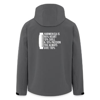 Harmonica Musican Heart Skill Passion Harmonica - Recycelte Männer Softshell-Jacke von Stanley/Stella - Schwarz - Hinten - AI Model Male 185 light (185cm)