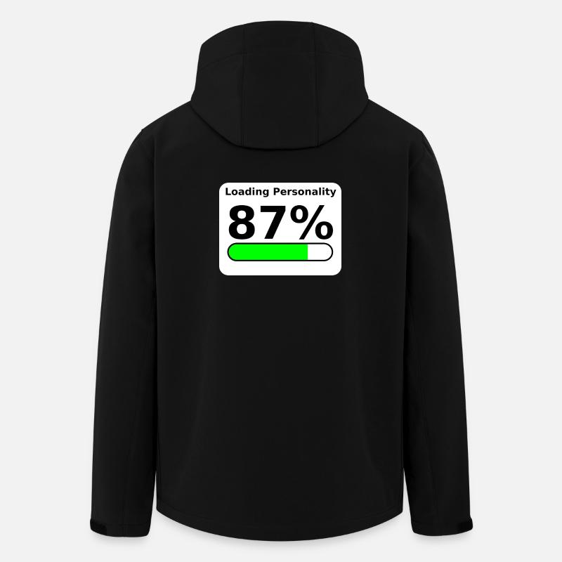Loading Personality 87% – Nerdy Statement Tee - Recycelte Männer Softshell-Jacke von Stanley/Stella - Schwarz