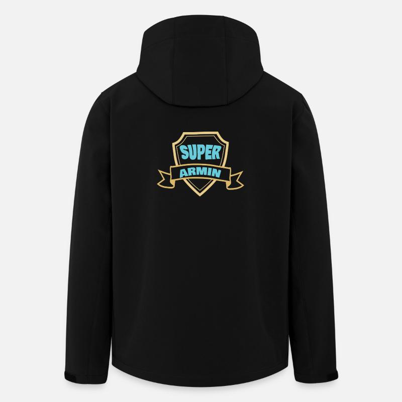 Insigne de Bouclier Super Armin - Veste softshell homme en polyester recyclé Stanley/Stella - noir