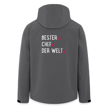 Bester Chef der Welt - Recycelte Männer Softshell-Jacke von Stanley/Stella - Schwarz - Hinten - AI Model Male 185 light (185cm)