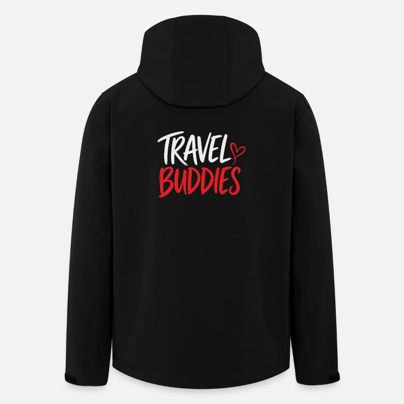 Travel Buddies Reisefreunde - Recycelte Männer Softshell-Jacke von Stanley/Stella - Schwarz