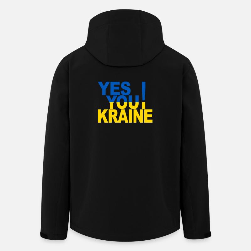 Yes Ukraine! - Men’s Recycled Softshell Jacket by Stanley/Stella - black