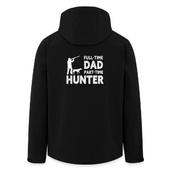 Vollzeit-Vater Teilzeit-Jäger – Geschenk für den Vater - Recycelte Männer Softshell-Jacke von Stanley/Stella - Schwarz - Hinten - AI Model Male 185 light (185cm)