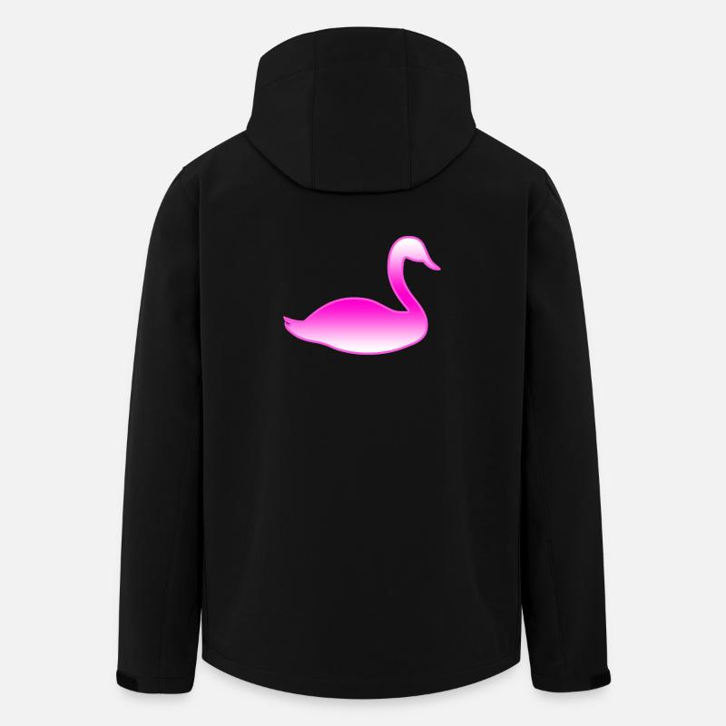 Schwan - Recycelte Männer Softshell-Jacke von Stanley/Stella - Schwarz