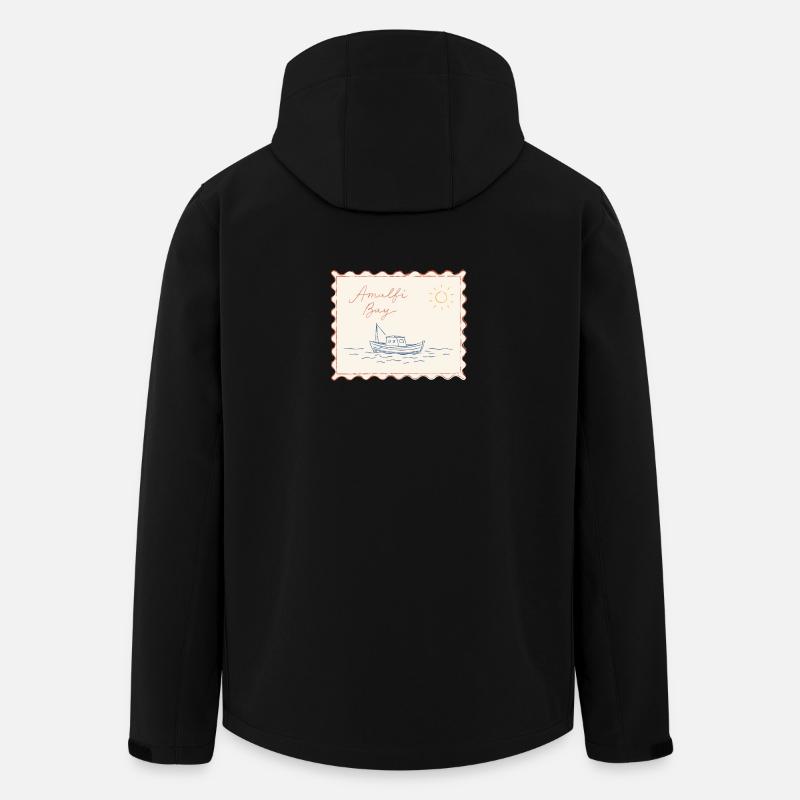 Amalfi Bay Boot-Skizze - Recycelte Männer Softshell-Jacke von Stanley/Stella - Schwarz