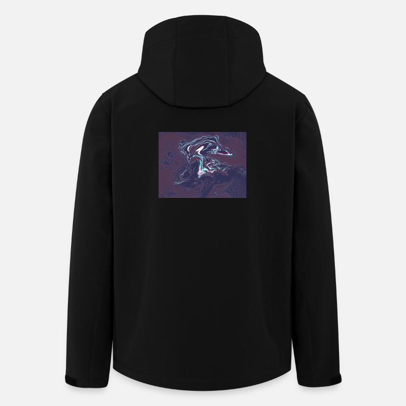 Vortex en tourbillon néon - Veste softshell homme en polyester recyclé Stanley/Stella - noir