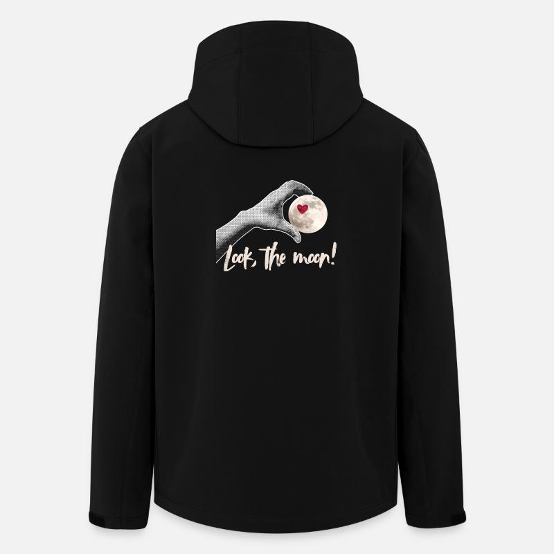 Look the moon! Moonlover Design - Recycelte Männer Softshell-Jacke von Stanley/Stella - Schwarz
