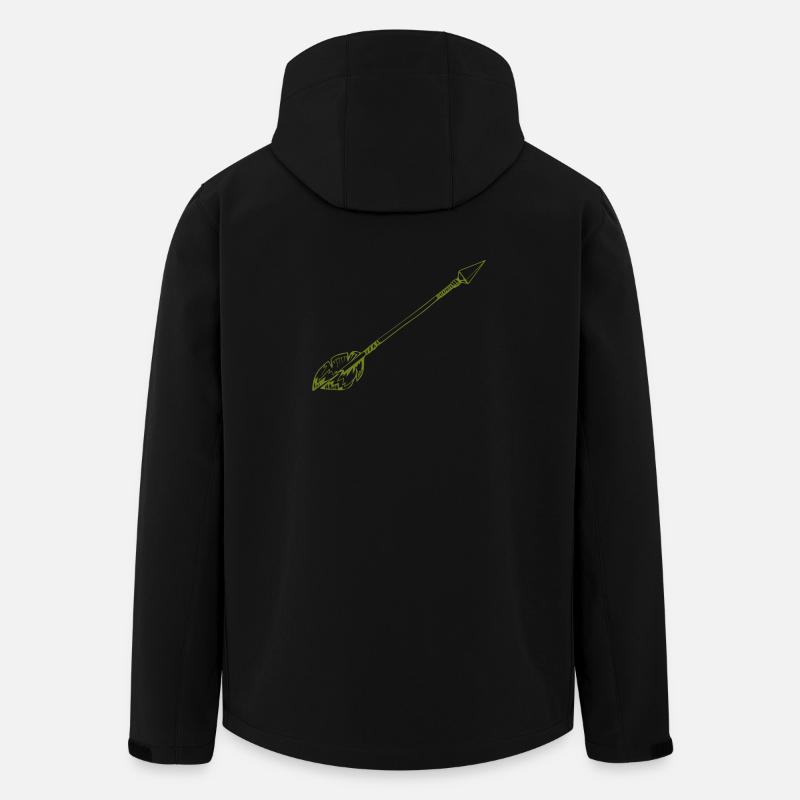Flèche avec Plume - Veste softshell homme en polyester recyclé Stanley/Stella - noir