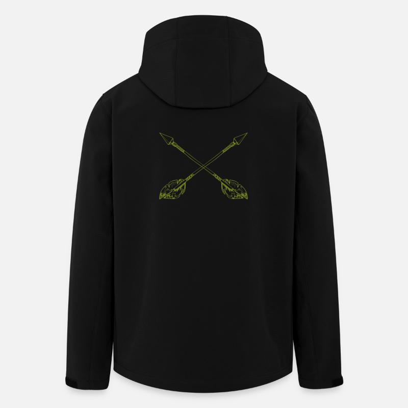 Crossing spears with feathers - Men’s Recycled Softshell Jacket by Stanley/Stella - black