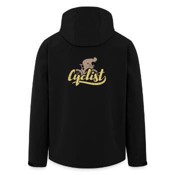 Rennradfahrer Vintage Cyclist Grunge Design - Recycelte Männer Softshell-Jacke von Stanley/Stella - Schwarz - Hinten - AI Model Male 185 light (185cm)