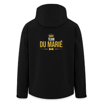 Team du marié - Veste softshell homme en polyester recyclé Stanley/Stella - noir - Dos - AI Model Male 185 light (185cm)