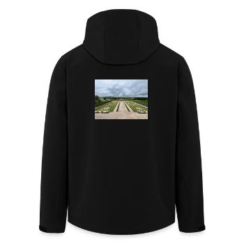 Jardin français du Château de Chambord - Veste softshell homme en polyester recyclé Stanley/Stella - noir - Dos - AI Model Male 185 light (185cm)
