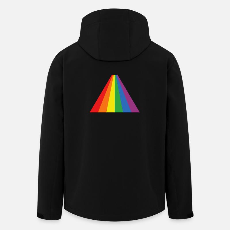 Rainbow Triangle Bold - Men’s Recycled Softshell Jacket by Stanley/Stella - black