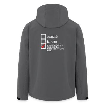 Mentally dating a celebrity (dark) - Men’s Recycled Softshell Jacket by Stanley/Stella - anthracite - Back - AI Model Male 185 light (185cm)