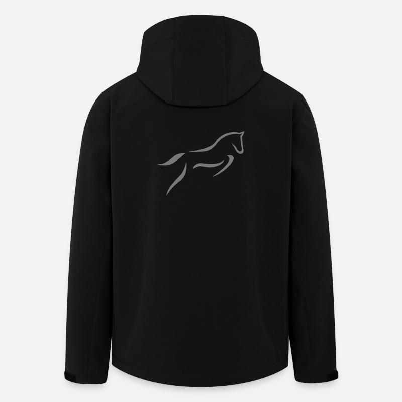 6061912 121413216 Springpferd - Recycelte Männer Softshell-Jacke von Stanley/Stella - Schwarz