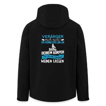 Physiotherapeut Physio Beruf Sprüche neu Geschenk - Recycelte Männer Softshell-Jacke von Stanley/Stella - Schwarz - Hinten - AI Model Male 185 light (185cm)