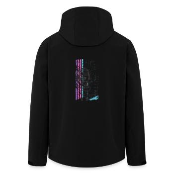 Horreur poupée enfants - Veste softshell homme en polyester recyclé Stanley/Stella - noir - Dos - AI Model Male 185 light (185cm)