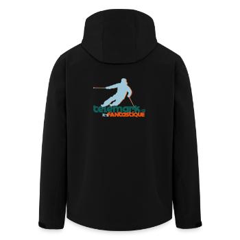 Telemark ist fantastisch - Recycelte Männer Softshell-Jacke von Stanley/Stella - Schwarz - Hinten - AI Model Male 185 light (185cm)