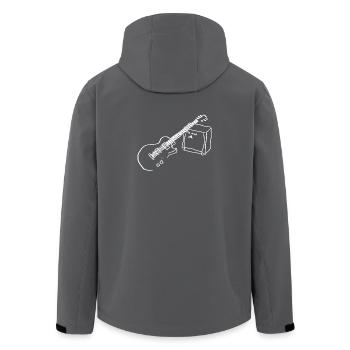 Electric guitar white - Men’s Recycled Softshell Jacket by Stanley/Stella - anthracite - Back - AI Model Male 185 light (185cm)