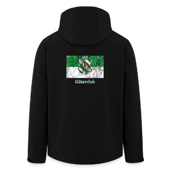 flag Guetersloh Stadtfahne city flag drapeau - Men’s Recycled Softshell Jacket by Stanley/Stella - black - Back - AI Model Male 185 light (185cm)