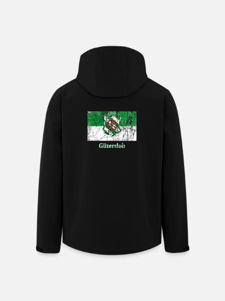 drapeau Guetersloh Stadtfahne ville drapeau drapeau - Veste softshell homme en polyester recyclé Stanley/Stella - noir
