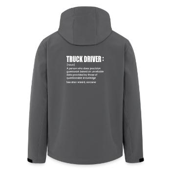 Conducteur de camion - Veste softshell homme en polyester recyclé Stanley/Stella - charbon - Dos - AI Model Male 185 light (185cm)