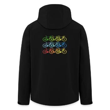 bike t-shirt sport bike summer spring - Men’s Recycled Softshell Jacket by Stanley/Stella - black - Back - AI Model Male 185 light (185cm)