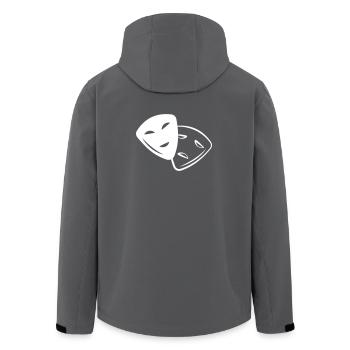 Mask Laughing CryIng Feelings Comedy Tragedy - Men’s Recycled Softshell Jacket by Stanley/Stella - anthracite - Back - AI Model Male 185 light (185cm)