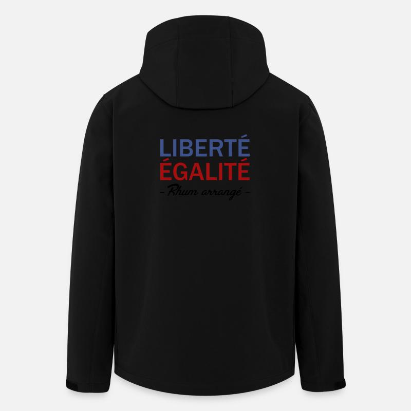 Liberté égalité Rhum arrangé - Veste softshell homme en polyester recyclé Stanley/Stella - noir